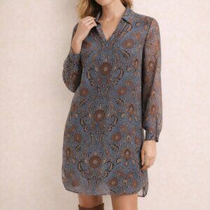 CAbi Provincial Floral Tunic Shift Dress Kyoto Blossom Medium